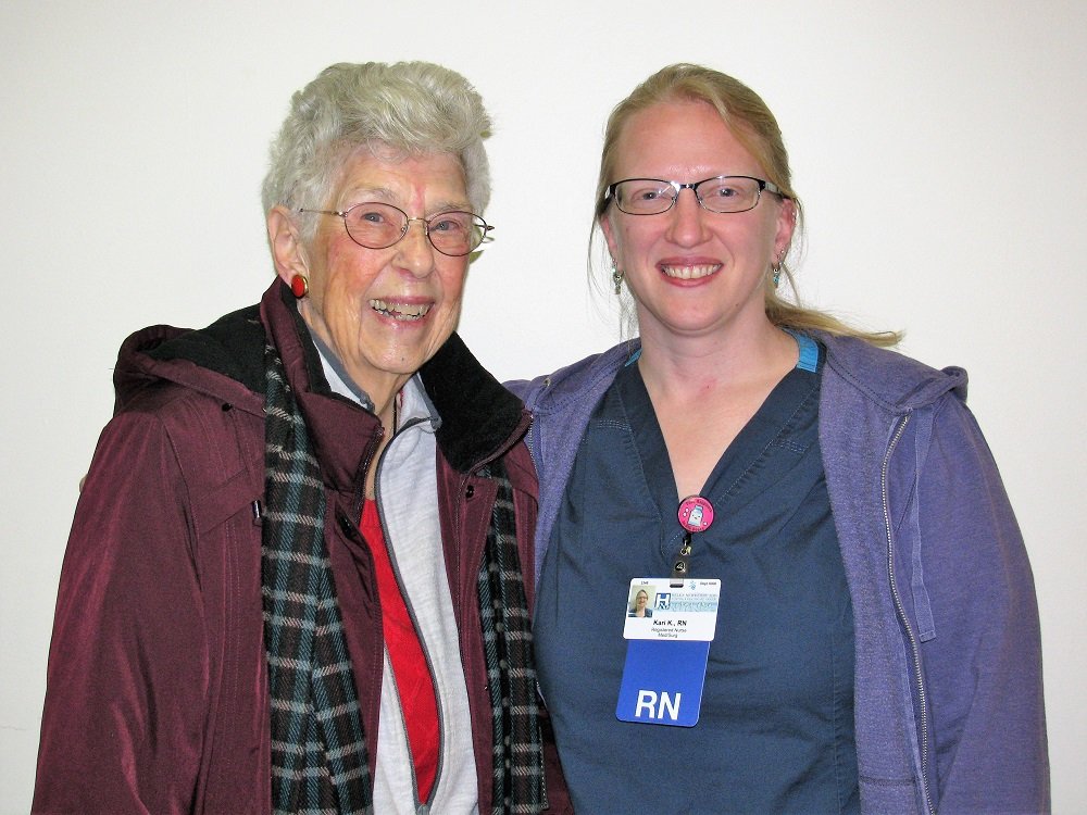 Ellen Plumb with Kari Kangas, RN