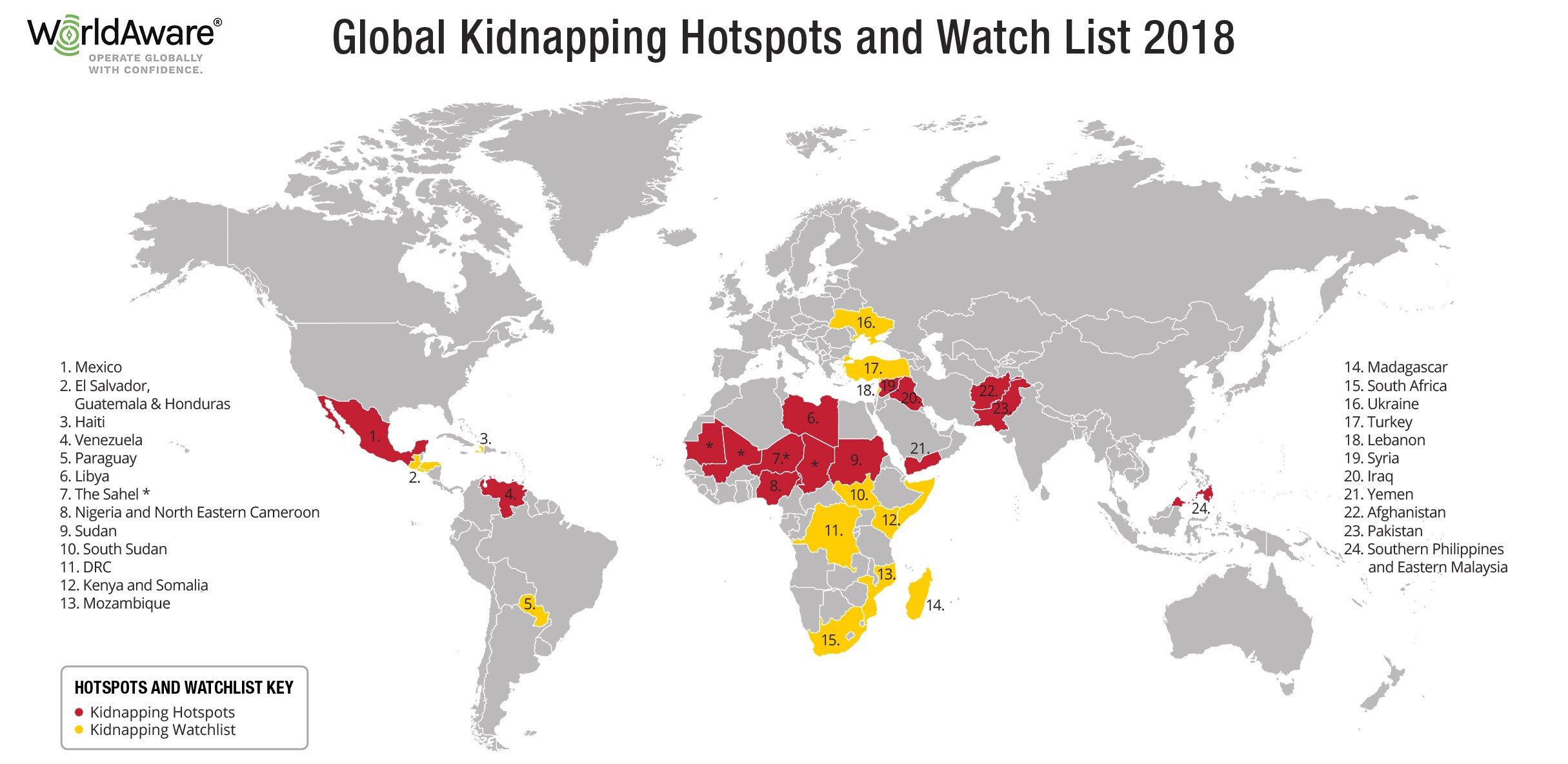 International Travel Global Kidnapping Hotspots