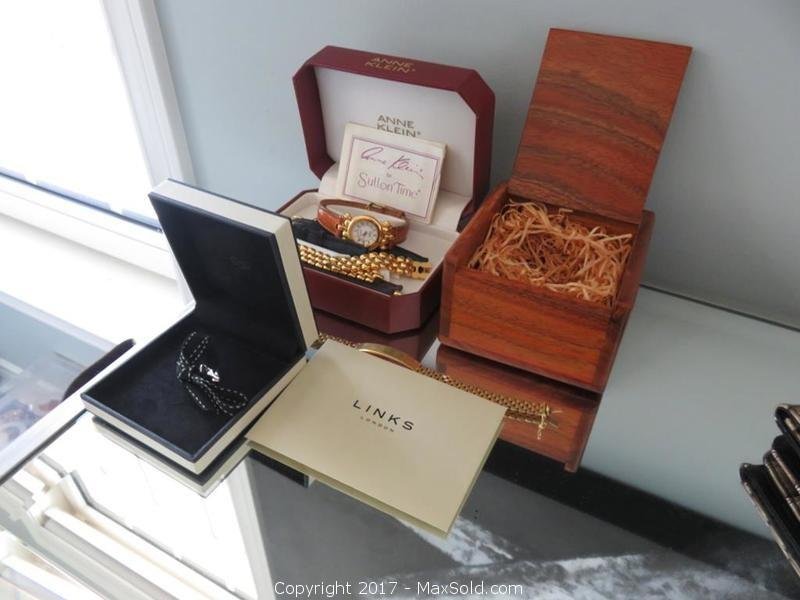 Links London Charm, 750 Gold Bracelet, Anne Klein Watch