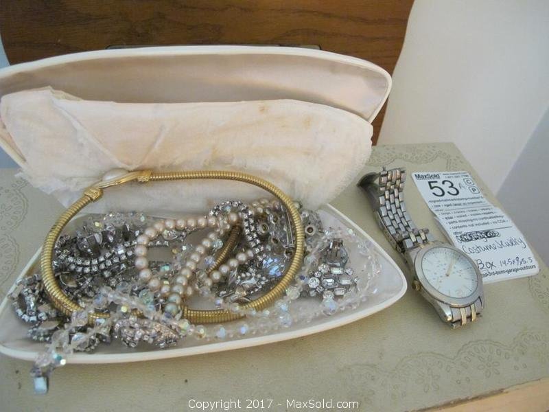 Costume Jewelry And Boxes