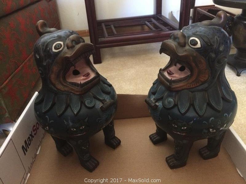 Cloisonne Dragon Incense Burners