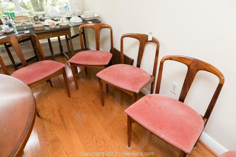 Six Teak Dining Chairs