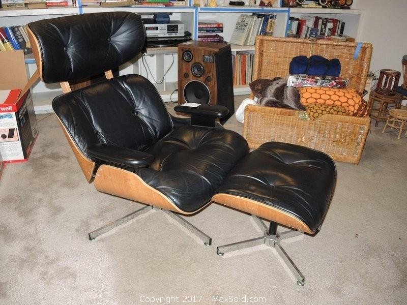 Eames Style Chair And Foot Stool