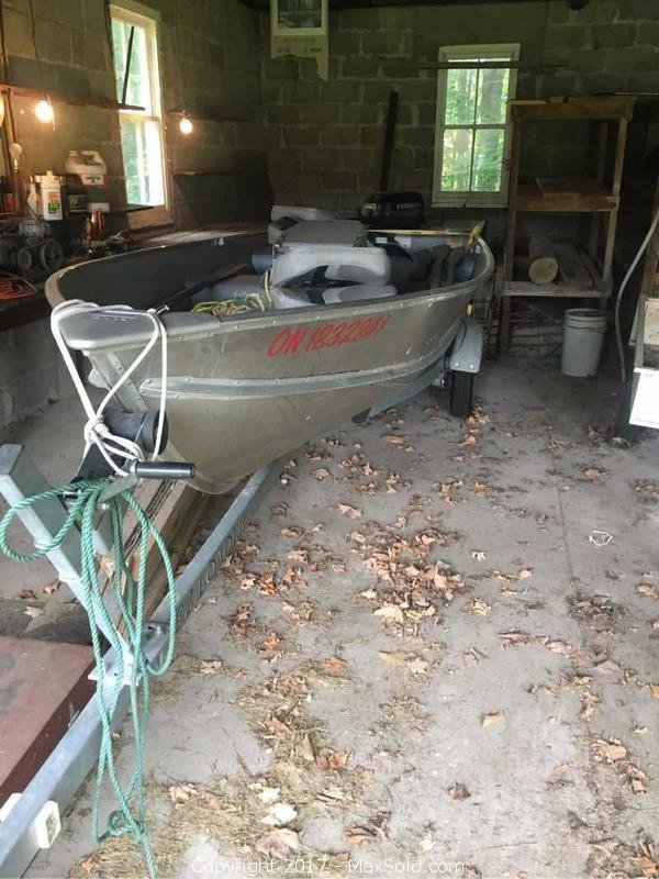 14 Ft Lund Fishing Boat And Trailer